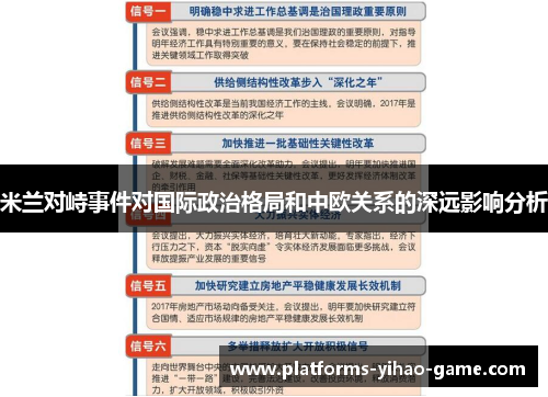 米兰对峙事件对国际政治格局和中欧关系的深远影响分析