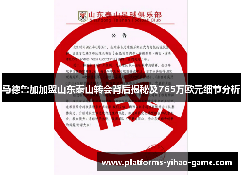 马德鲁加加盟山东泰山转会背后揭秘及765万欧元细节分析